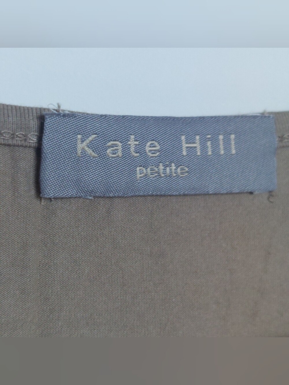 Kate Hill Petite Embellished V Neck Tank Top PM Taupe Gold - Picture 2 of 6